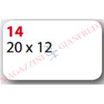 BUSTA DI ETICHETTE MARKIN COD. 14 MM 20 X 12, SU FOGLIO, 500 ETICHETTE AUTOADESIVE